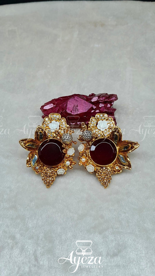 SEMI PRECIOUS STONE STUDS || JEWELLERY BY AYEZA