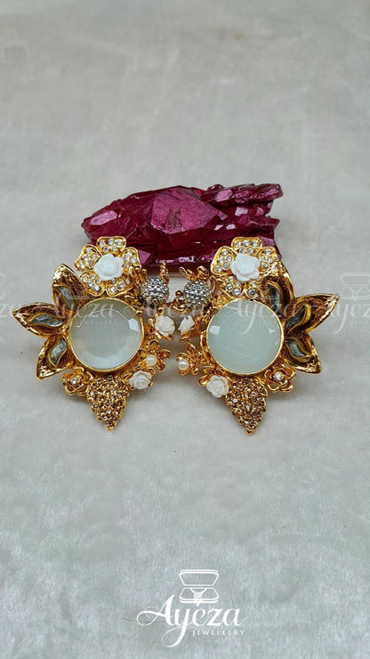 SEMI PRECIOUS STONE STUDS || JEWELLERY BY AYEZA