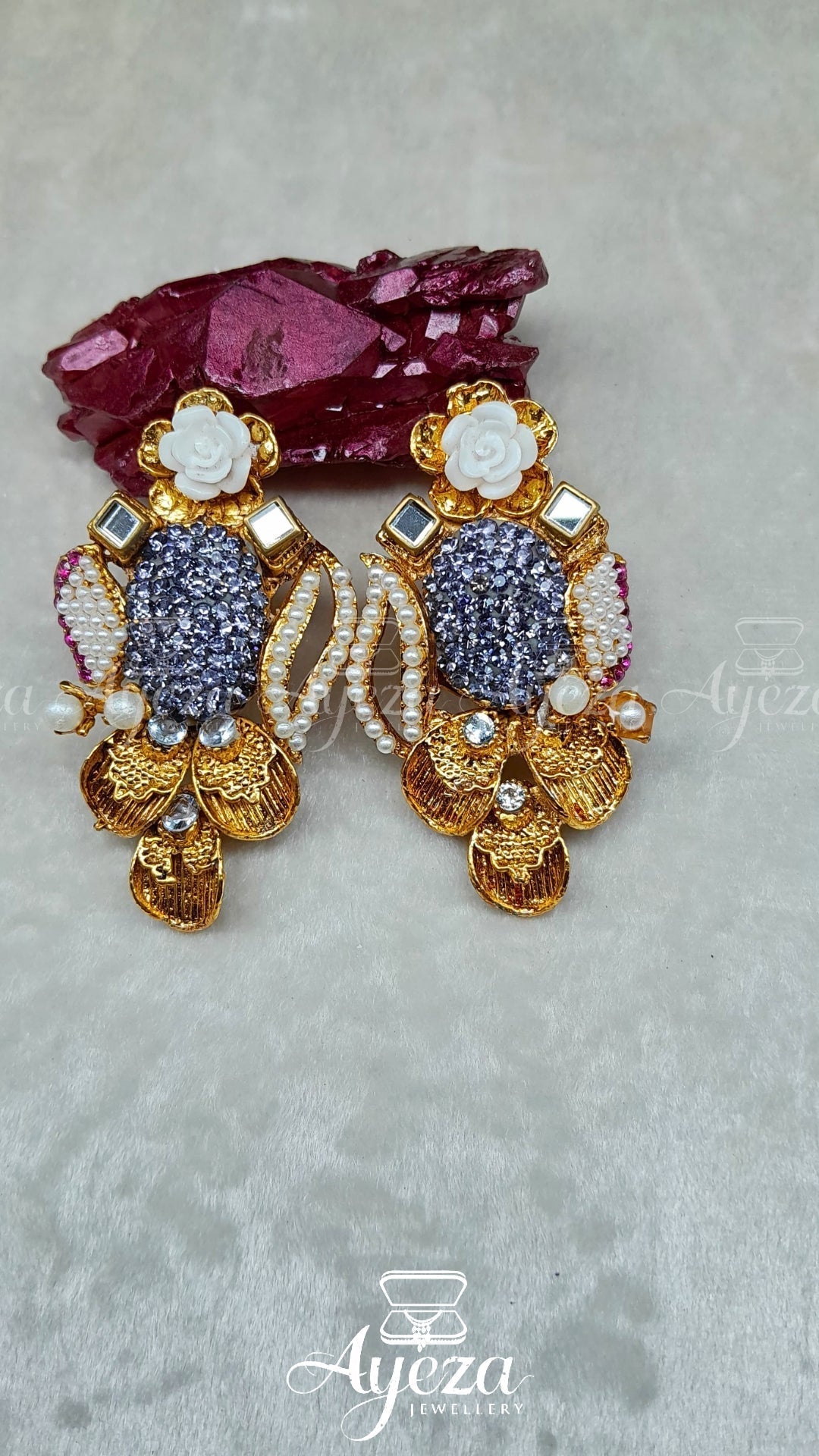 TURKISH DESIGNER STUDS || JEWELLERY BY AYEZA