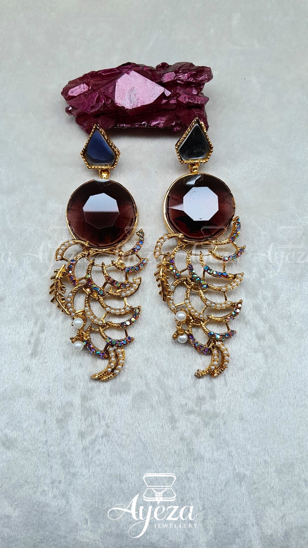 Agate Moderate Earrings | Jewellery by ayeza