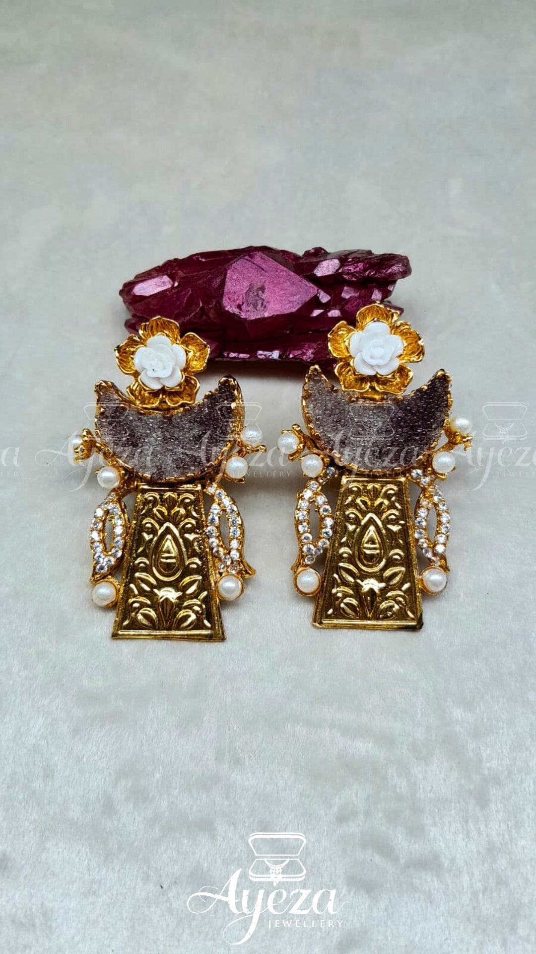 Cyber Grape Crushed Stones | Jewellery by ayeza