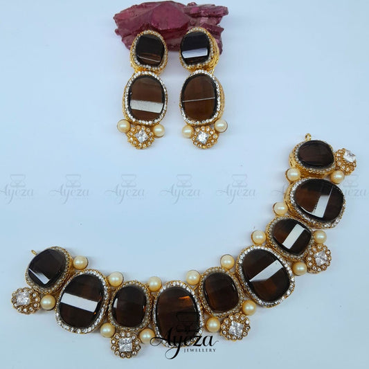 Diamond Polki Necklace set | Jewellery by ayeza