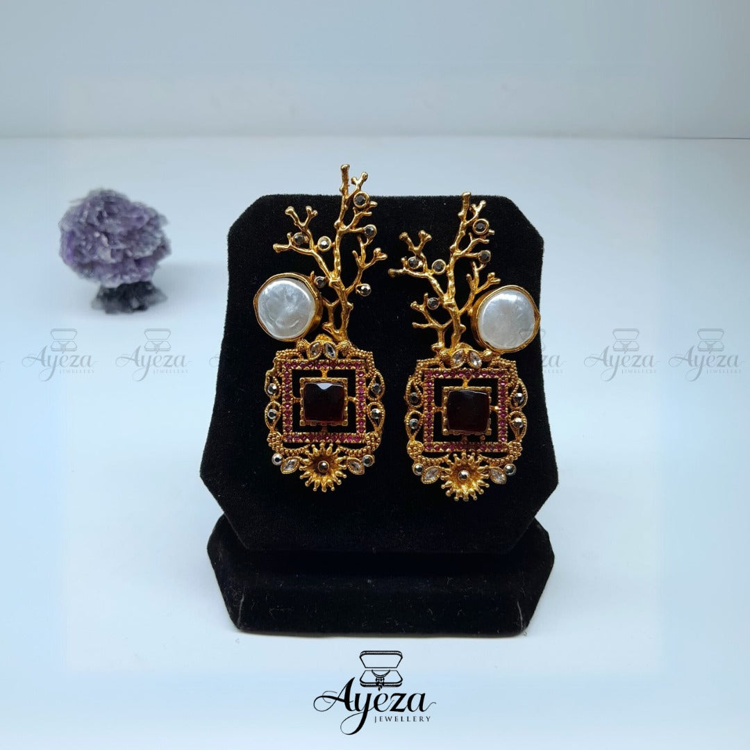 Elegant Mother of Pearl Earrings | Jewellery by ayeza