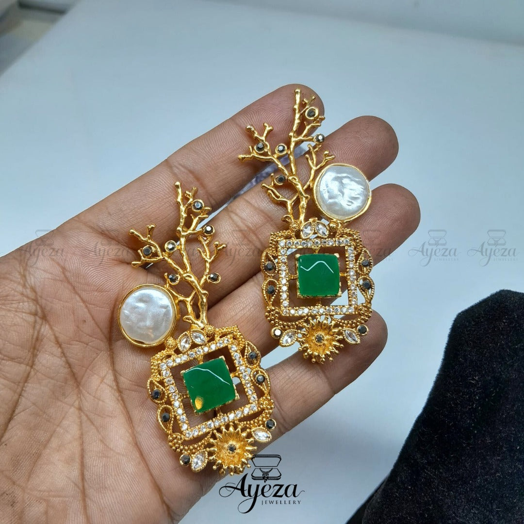 Elegant Mother of Pearl Earrings | Jewellery by ayeza