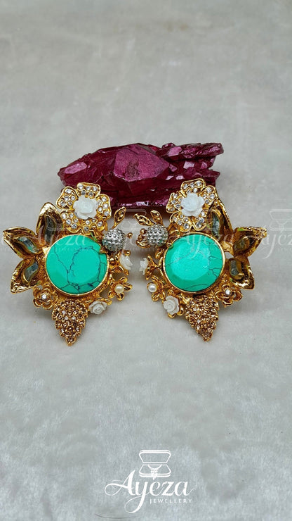 SEMI PRECIOUS STONE STUDS || JEWELLERY BY AYEZA