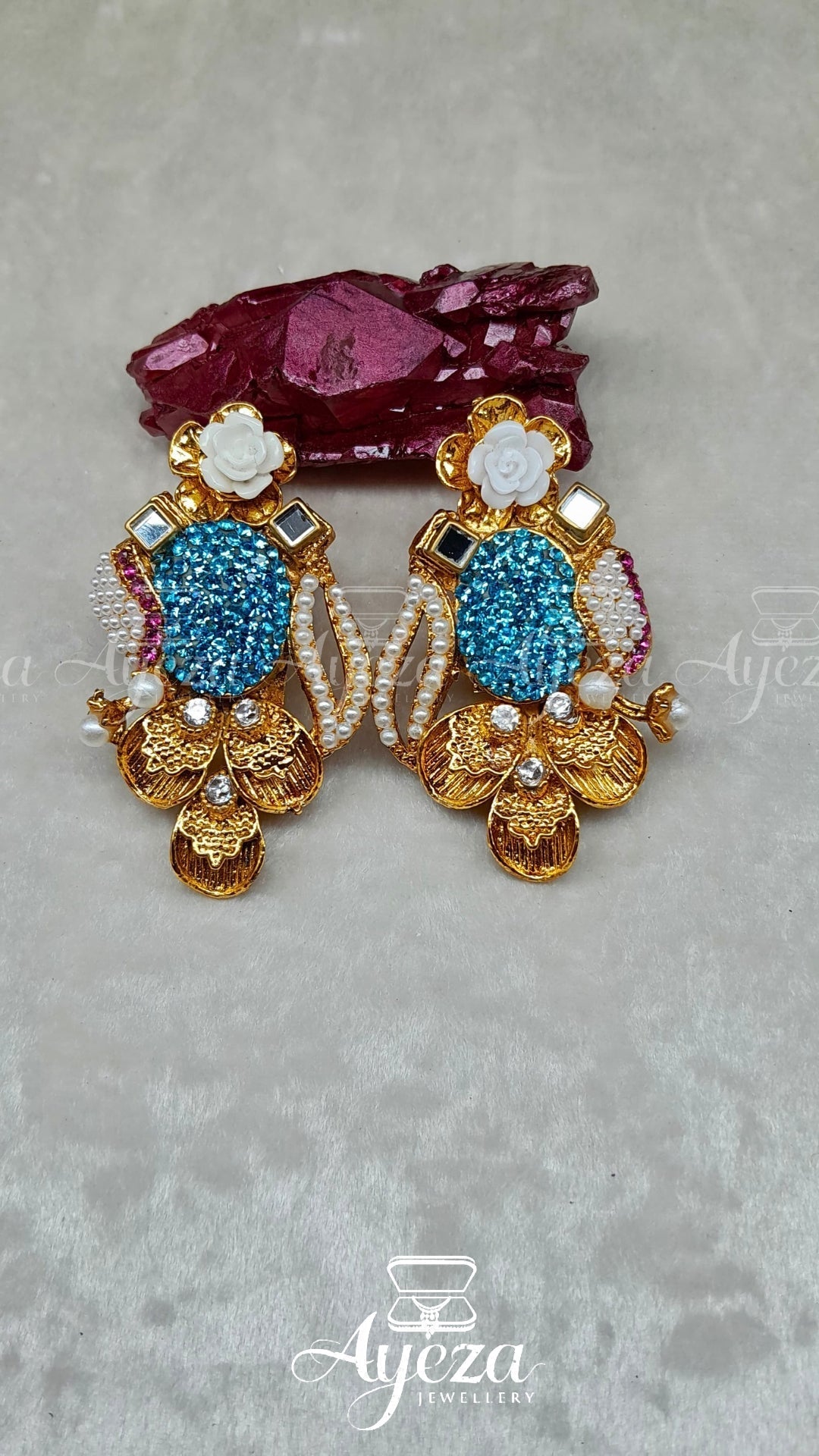 TURKISH DESIGNER STUDS || JEWELLERY BY AYEZA