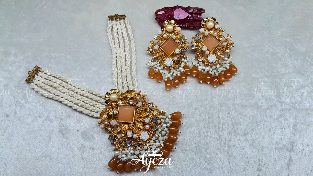 BASRA MOTI CHOWKER SET || JEWELLERY BY AYEZA