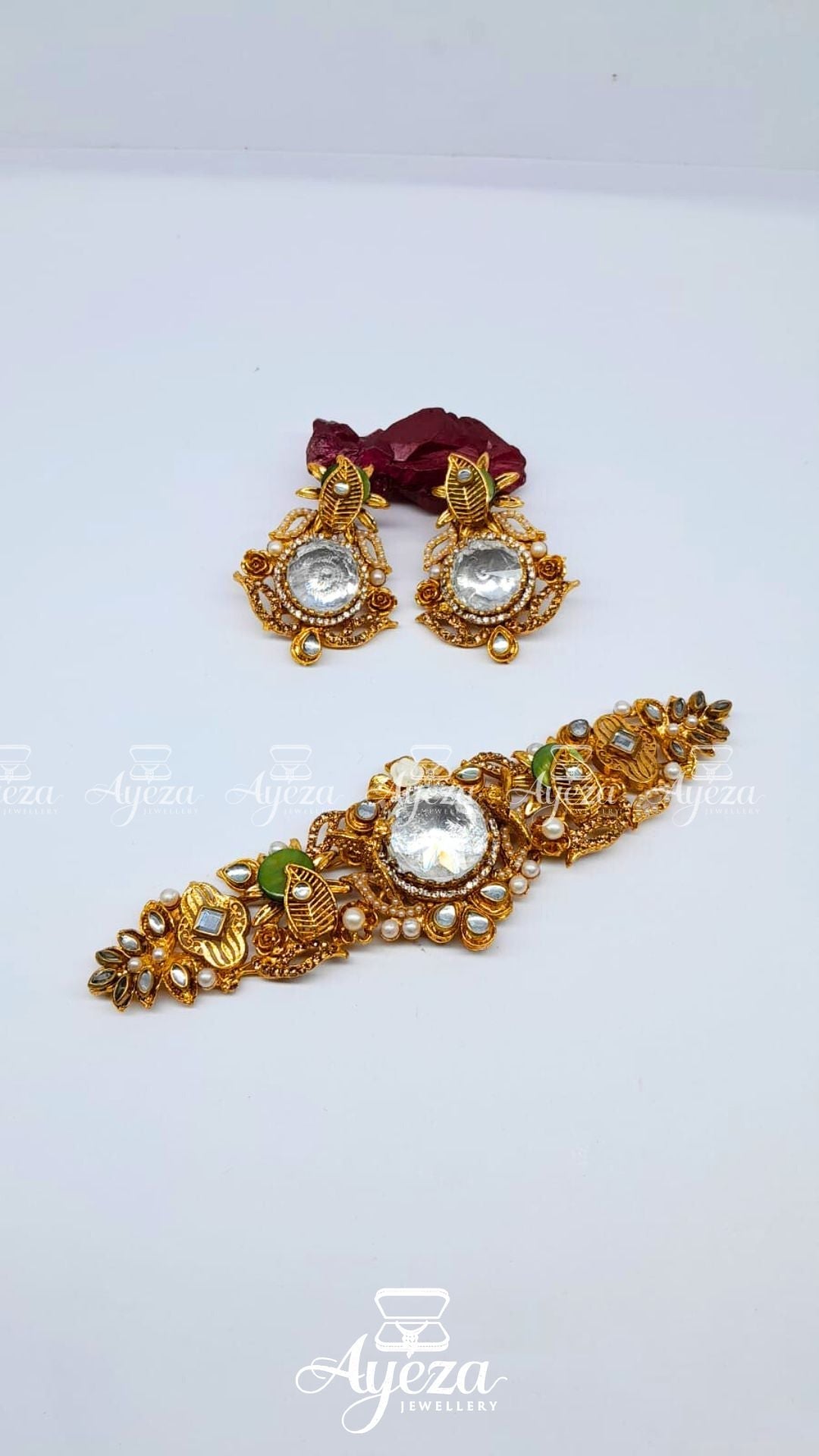 Doublet Stone Chokkar Set | Jewellery by ayeza